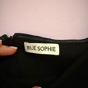 Rue Sophie black Long Sleeve Midi Dress